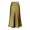thumbnail image 2 of LYMAYTER Women's Satin High Waist Skirt‌ Luxury Party Long Skirt Date Dinner Maxi Skirts for S-XL, 2 of 8