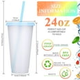 thumbnail image 4 of Vaso Honeydak de plástico de 700 a 800 ml, 15 unidades, con pajita y tapa, 4 of 7