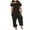Black 2, variant on BLTIBY Womens Jumpsuits Spring Summer Solid Color Bustier Pleated Long Pants with Pockets One-Shoulder Wide Leg Overalls Fashion Loose Casual Sleeveless Strapless Romper