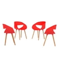 thumbnail image 1 of Set de 4 sillas nórdicas de 77 cm color rojo, 1 of 6