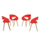 thumbnail image 1 of Set de 4 sillas nórdicas de 77 cm color rojo, 1 of 6
