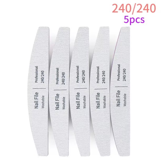 Lima de uñas 100 a 180 herramientas profesionales esmeril para manicura lima 240 papel de lija limas de pulido de Gel para uñas juego pulidor