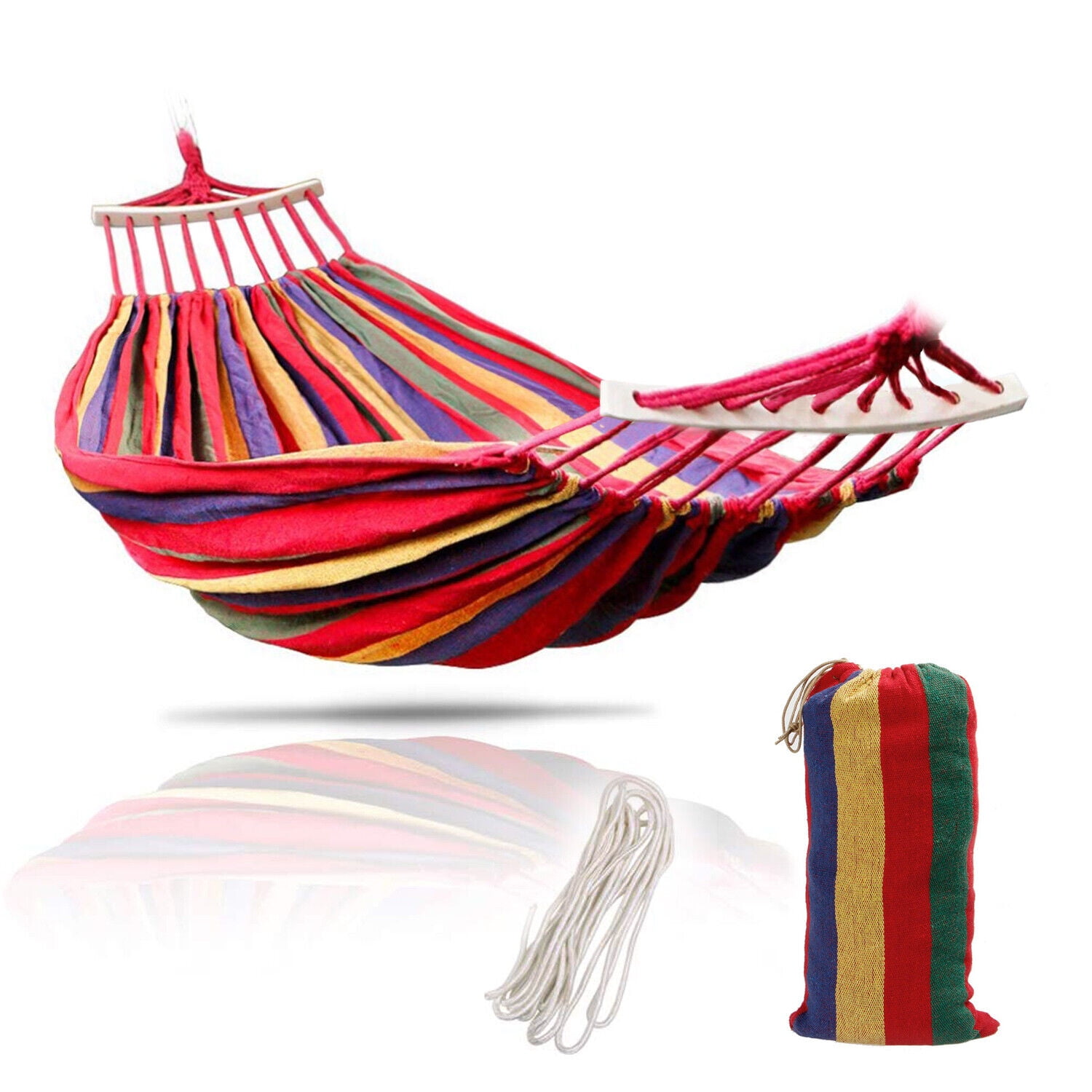 2 Person Double Camping Hammock Chair Bed Outdoor Garden Hanging Swing