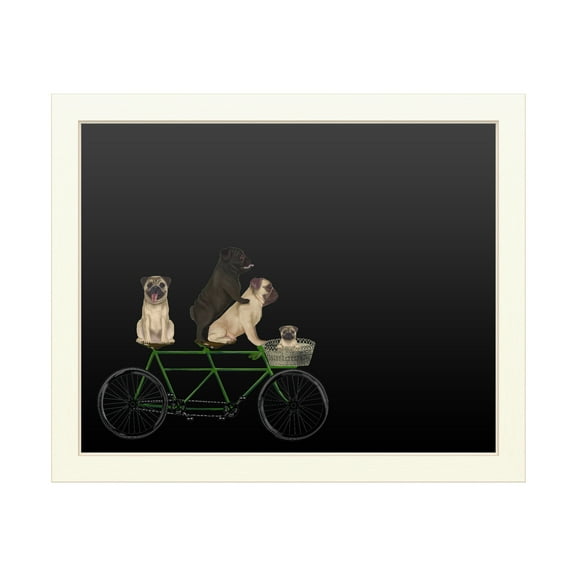 Trademark Fine Art 'Pug Tandem' Chalkboard by Fab Funky