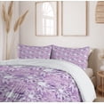 thumbnail image 6 of Ambesonne Retro Duvet Cover Set, Digital Floral Design, 2-Calking, Lilac and Lavender, 6 of 7