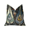 thumbnail image 2 of Plutus Deep Sanctuary Blue and Gray Luxury Throw Pillow, 2 of 3