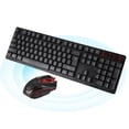 thumbnail image 1 of Ratón De Teclado Inalámbrico 800/1000/1200/1600Dpi 2.4Ghz Teclado De Mouse Inalámbrico Para Juegos Con Tecla Suspendida - Negro Monstrate EL007383-00, 1 of 5