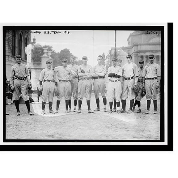 Historic Print, Columbia BB team 1914, 16" x 20"