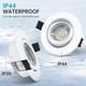 thumbnail image 4 of Foco LED empotrado blanco para baño regulable, 6500 K, blanco frío, 7 W, luz de techo empotrada extraplana, foco ajustable, iluminación redonda, 4 of 5