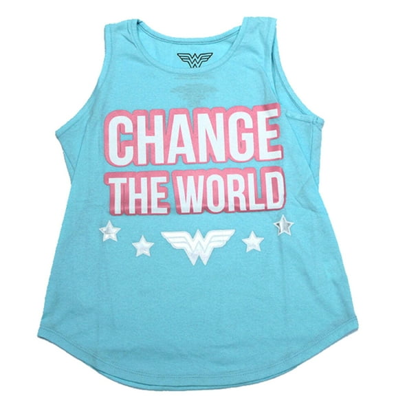 DC Comics Girls Change the World Blue Tank Top - size XS