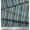 thumbnail image 2 of Soimoi Blue Moss Georgette Fabric Vertical Stripe Fabric Prints By Yard 42 Inch Wide, 2 of 3