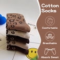 thumbnail image 4 of Baby Socks Cotton Crew Socks Toddler Boys Girls Kids Leopard Print Socks - 5 Pairs, 2-15 Years, 4 of 7