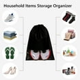 thumbnail image 6 of Tripumer 10 Pcs Travel Shoe Bags Portable Shoe Bags Non-Woven Fabric Travel Shoe Bags with Rope for Men and Women Black, 6 of 6