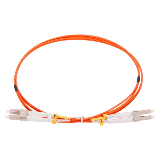 Unique Bargains 1 Meter 3.2Ft Fiber Patch Cable Multimode Duplex LC to LC OM1 LSZH Fiber Optic Cable Cord Orange