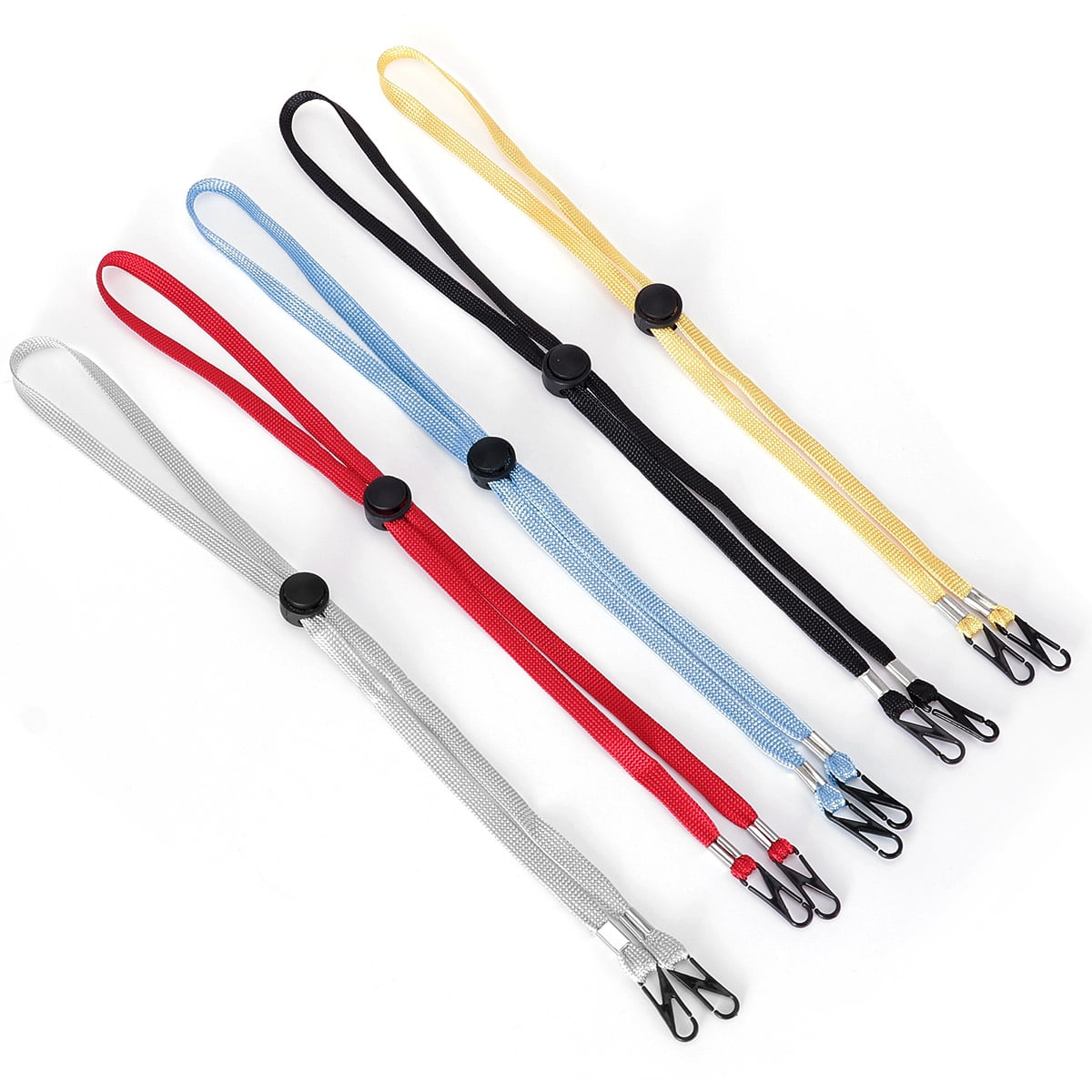 5pcs Antilost Face Cover Lanyard Strap Holder with Clips Adjustable