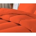 thumbnail image 5 of D.N.G. BEDDINGS 3 Piece Luxury Straight Line Pattern Comforter Set, Premium Super Soft, 800 Thread Count, 100% Egyptian Cotton, Oversized Super King Size Orange Solid Color, 5 of 6
