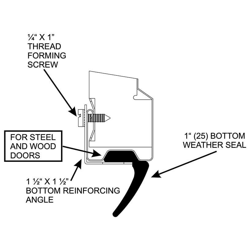 Martin Garage Door Bottom Weather Seal 16'