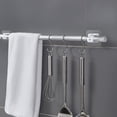 thumbnail image 2 of 6PCS Self Adhesive Curtain Rod Bracket Curtain Pole Brackets No Drilling Drapery Hook Holder Fixing Rod Holder Curtain Wall Brackets for Home Kitchen Bathroom, 2 of 5
