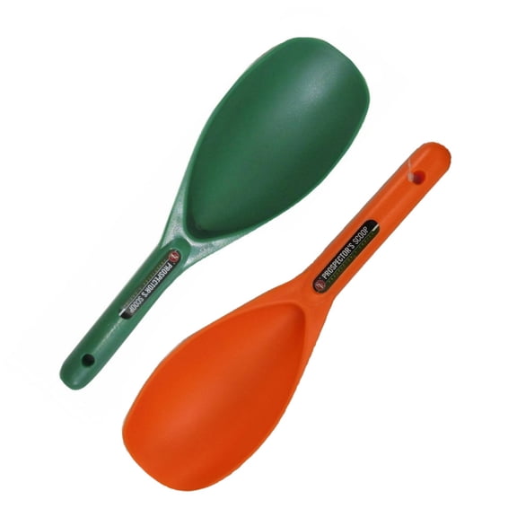 2 Heavy-Duty Scoops | Orange and Green
