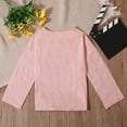thumbnail image 5 of Zshosam Long Sleeve Shirts for Toddler Girls Girls Long Sleeve Shirts Fall Cute Shirt Trendy Kids Crewneck T-shirts Cute Prints Tops Girls Clothes Size 9T 10T,(Pink 9-10 Years), 5 of 5