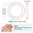 thumbnail image 2 of Uxcell Silicone O-Ring Metric VMQ Sealing Gasket Replacement O Rings for Plumbing Compressor Faucets Valves Repair 2mm x 6mm x 2mm, 2 of 7