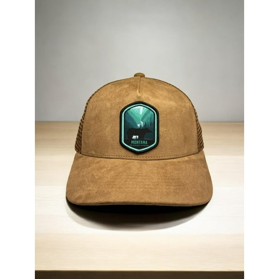 State Collection 5-Panel Trucker Hat – Suede with Snapback - Montana