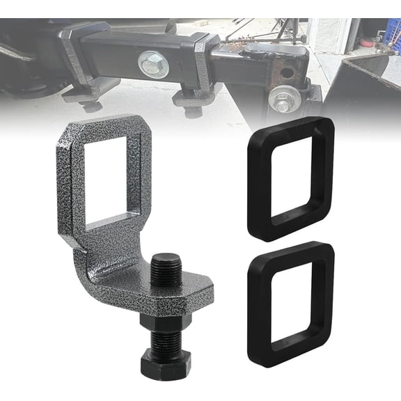 RULLINE Heavy-Duty Carbon Steel Hitch Tightener Stabilizer, Tool-Free Install, Powder Coated Anti-Rust Fit for 2.5 Inch Hitch Receivers,2.5" Anti Rattle Hitch Clamp with 2 Silencer Pads