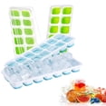 thumbnail image 4 of Goodhd 14 Holes Silicone Ice Cube Tray Ices Maker Mold Trays Containers with Cover, 4 of 5