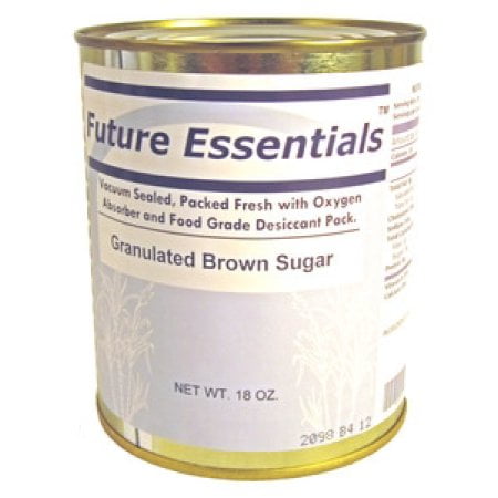 Future Essentials Long Shelf Life Emergency Food Canned Granulated Brown Sugar- 12 Cans