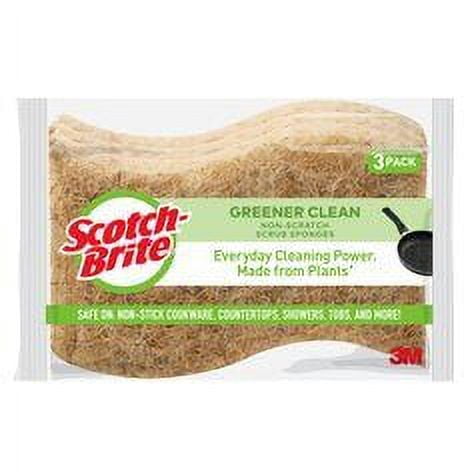 Scotch-Brite Greener Clean Non-Scratch Scrub Sponge 97033, 8/3