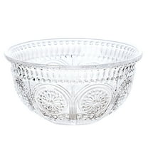 ACDANC Embossed Salad Bowl Vintage Decor Gold Glass Dessert Bowls Food Kitchen Serving