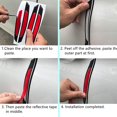 thumbnail image 3 of HSHDLDF Autocollants de Protection Réfléchissants Universels 4 Pcs pour Porte de Voiture, Autocollant de Protection en Fibre de Carbone pour Voiture, SUV, Camionnette (Rouge, pour Autocollant de Porte de Voiture), 3 of 5