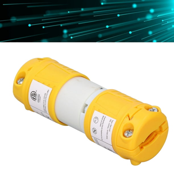 Juego De Enchufe Y Enchufe, Juego De Conector De Enchufe Eléctrico Compacto Amarillo De 15A Para Viajes De Acampada O RV