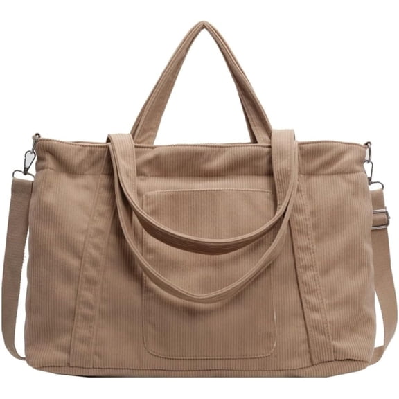 Zhengup Women Corduroy Tote Bag Hobo Bag Casual Shoulder Bag Crossbody Bag Slouchy Handbag Satchel Purse