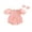 Pink, variant on Bagilaanoe Newborn Baby Girl Summer Rompers Plaid Short Sleeve Off Shoulder Bodysuits + Headband 3M 6M 12M 18M Infant One Piece Jumpsuit