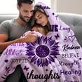 thumbnail image 3 of Inspirational Blanket You are Awesome Positive Thoughts Throw Blanket Get Well Soon Gifts for Women Men 50"X40", 3 of 5