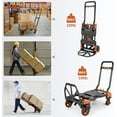 Qhomic 330 lbs Folding Hand Truck, 4Wheel and 2Wheel Combo Expandable Hand Truck for Mobile