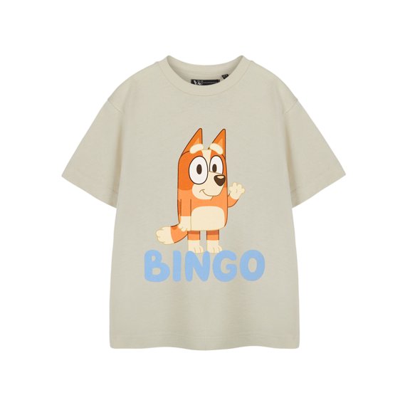 Bluey Bingo Unisex Kids Oatmeal Short Sleeved T-Shirt | 2-3 Years | Made by Vanilla Underground