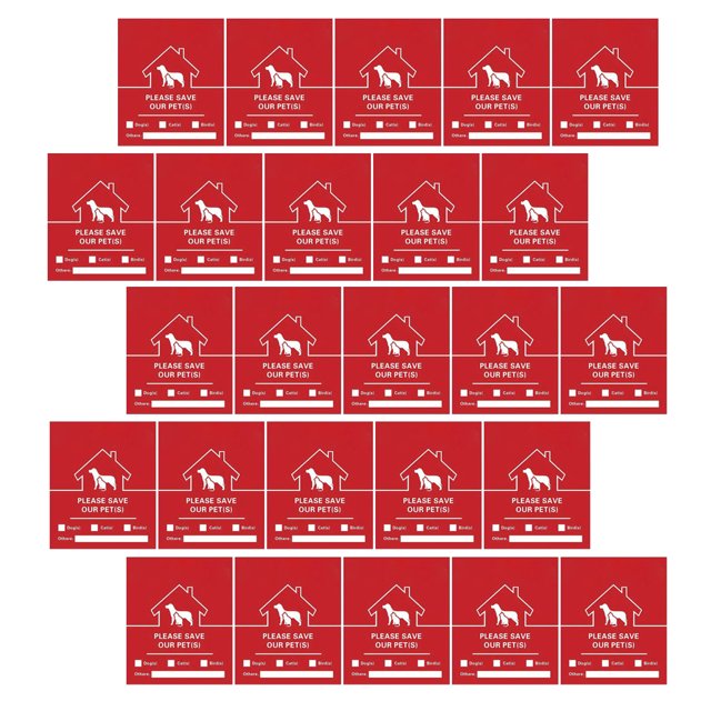 Minkissy 30 Sheets of Emergency Alert Window Sticker Indicator for Emergency Situations