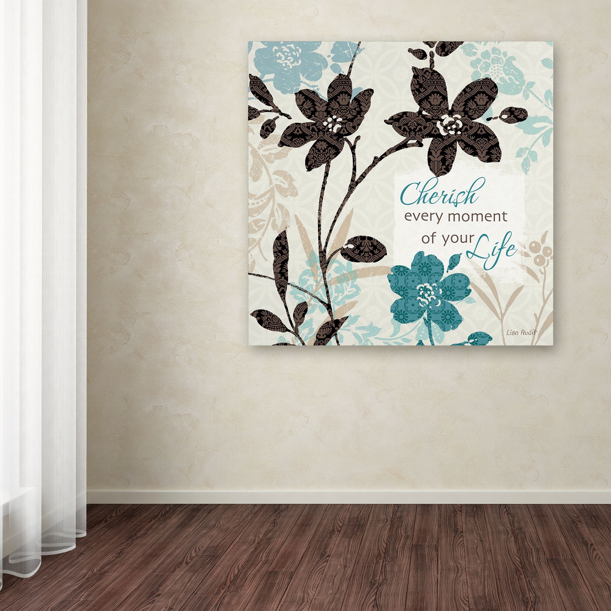 Trademark Fine Art "Botanical touch Quote I" Canvas Art by Lisa Audit