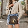 thumbnail image 5 of ZUXONGSY Cross Sunset Horse Print Leather Shoulder Bag for Women Multipurpose Crossbody Purse Satchel with Zipper Closure Sling Hobo Bag for Shopping Dating, 5 of 7