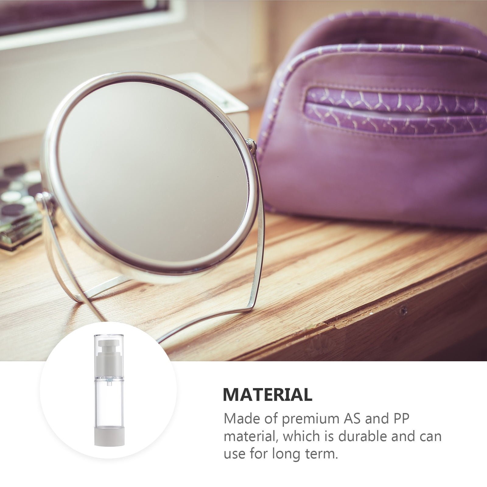 ROMANSENTIAL 10pcs Travel Refillable Bottle PP White for Outdoor Use and Activities