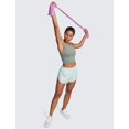 thumbnail image 3 of Top CRZ YOGA sin costuras, acanalado, espalda nadadora, con relleno, verde oscuro, talla L, 3 of 7