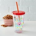 thumbnail image 4 of CafePress - Peppa Pig: Splish Splash - 16 Ounce Classic Clear Insulated Double Wall Tumbler Cup with Lid Straw , Reusable, 4 of 5