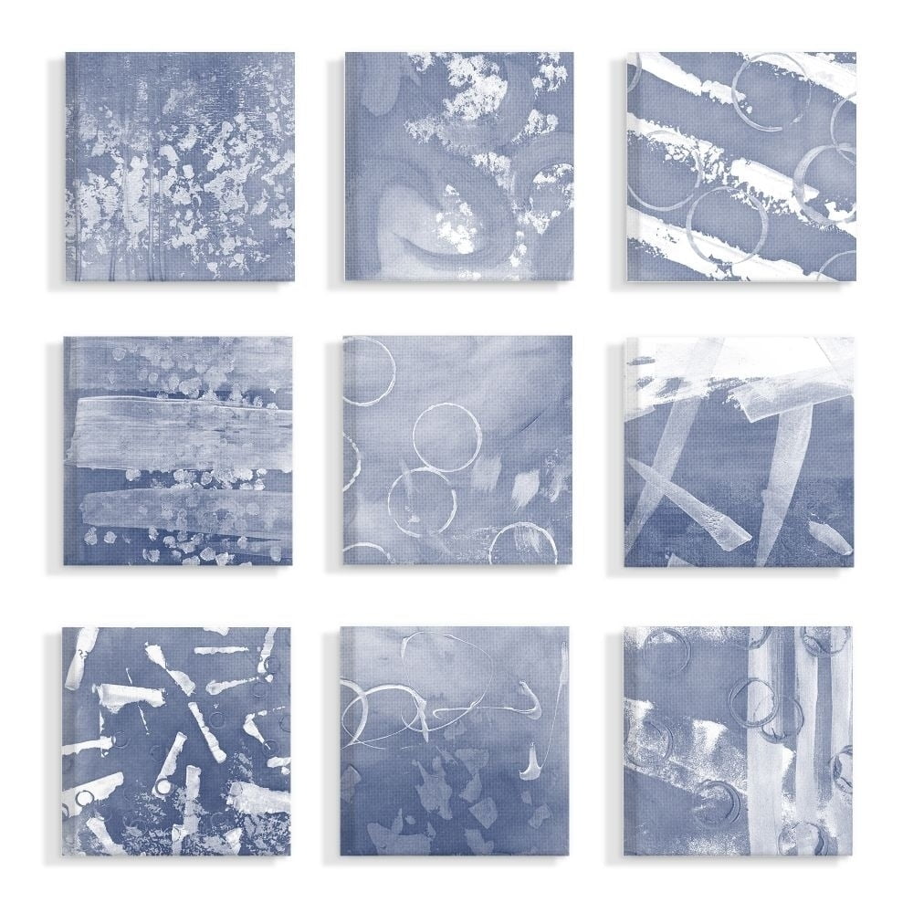 Stupell Home Décor Indigo Blue Textured Paint Designs Canvas Wall Art by Megan Meagher