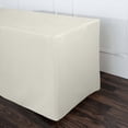 thumbnail image 3 of Efavormart 8FT Fitted IVORY Polyester Rectangular Table Cover for Wedding Party Dining Banquet Restaurant Kitchen Home and Multi-Use, 3 of 6