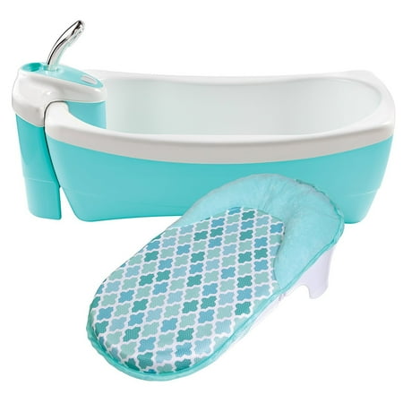 Baby Bathtub Stand - Summer Infant Lil’ Luxuries Whirlpool, Bubbling Spa & Shower, Blue