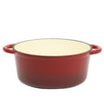 thumbnail image 2 of Gibson Home Addlestone 5 Quart Enamel Cast Iron Dutch Oven - Red, 2 of 10