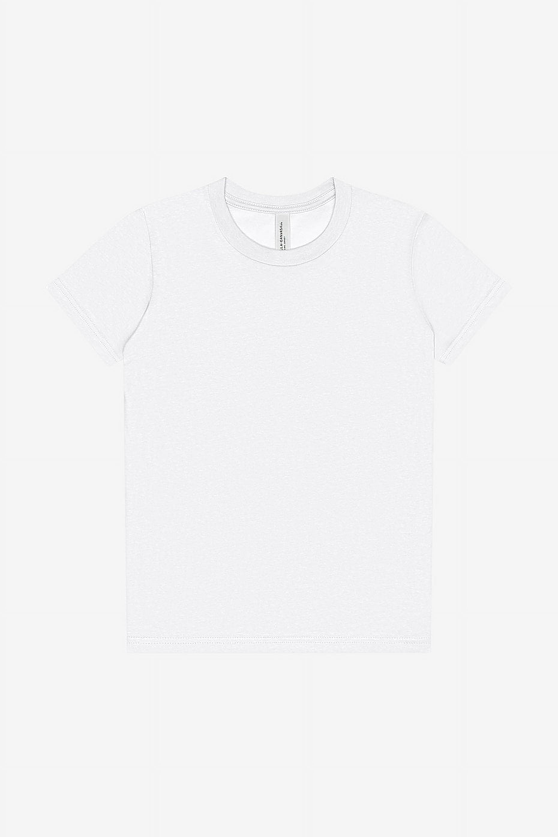 BELLA+CANVAS Youth Short Sleeve Personalized T-Shirt, Create Your Own Designs, White, Youth XL, Unisex