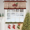 thumbnail image 4 of Christmas Truck Valance Curtain for Windows Pine Tree Snow Wooden Plaid Merry Christmas Curtain Valances Short Window Treatments Panels for Kitchen Bathroom Laundry Room Basement 56 x 16 Inch, 4 of 7